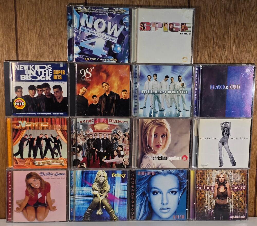 Pop CD Lot Spears NSYNC Backstreet Boys NKOTB Aguilera Spice Girls 98 degrees